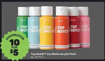 JOANN Top notch 2 oz matte acrylic paint offer