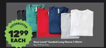 JOANN Next level sueded long sleeve t-shirts offer