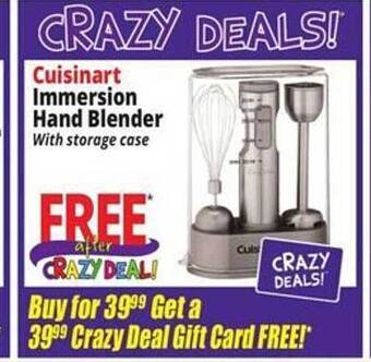 Ocean State Job Lot Cuisinart immersion hand blender offer