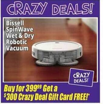 Ocean State Job Lot Bissell spinwave wet & dry robotic vacuum offer