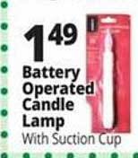 Ocean State Job Lot Battery operated candle lamp offer