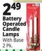 Ocean State Job Lot Battery operated candle lamps offer
