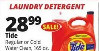 Ocean State Job Lot Laundry detergent tide regular or cold water clean offer