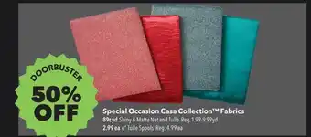 JOANN Special occasion casa collection fabrics offer