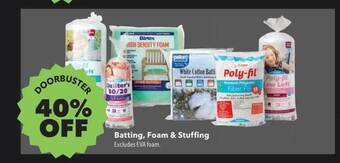 JOANN Batting, foam & stuffing offer