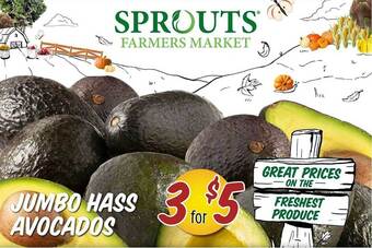 Sprouts Farmers Market Jumbo hass avocados offer