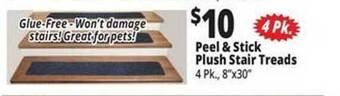 Ocean State Job Lot Peel & stick plush stair treads offer
