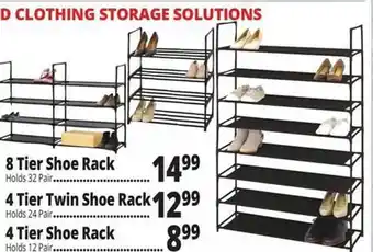 Ocean State Job Lot Tier shoe rack, twin shoe rack offer