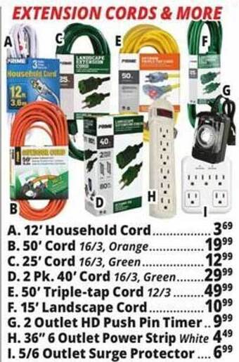 Ocean State Job Lot Extension cords & more offer