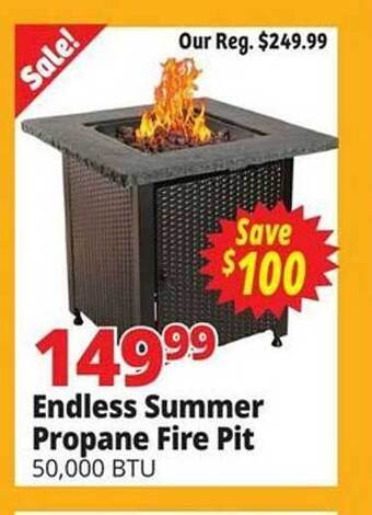 Ocean State Job Lot Endless summer propane fire pit offer