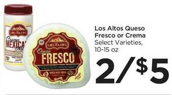 Food 4 Less Los altos queso fresco or crema offer