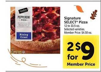 Safeway Signature select pizza offer