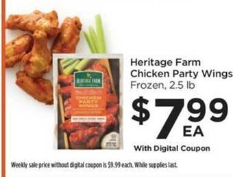 Food 4 Less Heritage farm chicken party wings offer