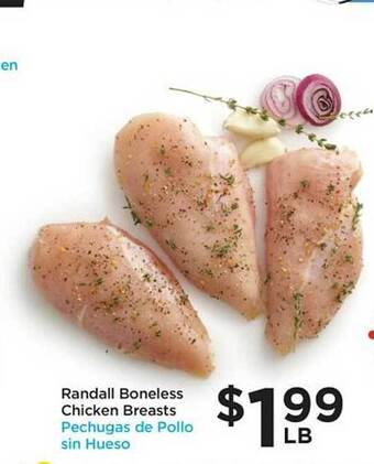 Food 4 Less Randall boneless chicken breasts offer
