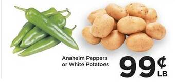 Food 4 Less Anaheim peppers or white potatoes offer