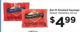 Food 4 Less Bar-m smoked sausage offer