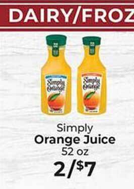 Sunset Foods Simply orange juice offer