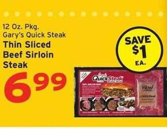 Hannaford Thin sliced beef sirloin steak offer