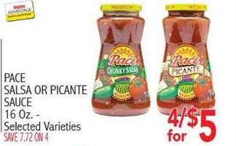 Ingles Markets Pace salsa or picante sauce offer