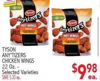 Ingles Markets Tyson any'tizers chicken wings offer