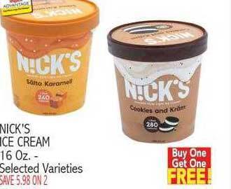 Ingles Markets Nick's ice cream offer
