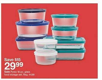 Target Pyrex 18-pc. glass food storage set. offer