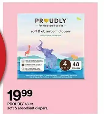 Target Proudly 48-ct. soft & absorbent diapers offer