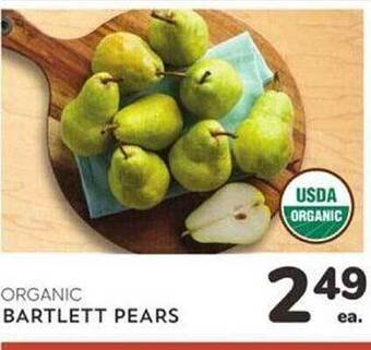 Albertsons Organic bartlett pears offer