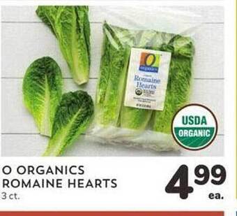 Albertsons O organics romaine hearts offer