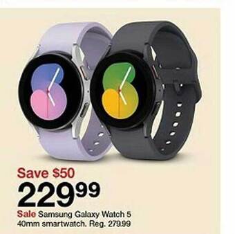 Target Samsung galaxy watch 5 40mm smartwatch. offer