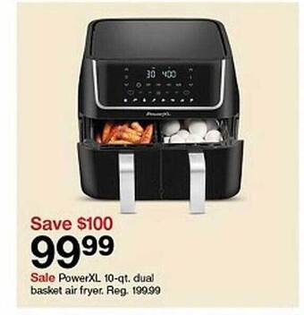 Target Powerxl 10-qt. dual basket air fryer offer