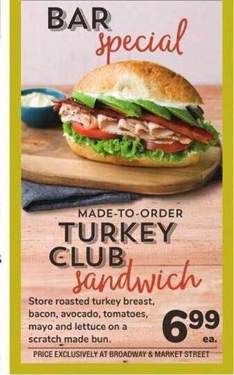 Albertsons Turkey club sandwich offer