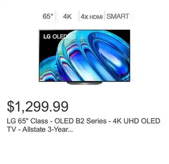 Costco Lg 65" class - oled b2 series - 4k uhd oled tv - allstate 3-year protection plan bundle included for 5 years of total coverag offer
