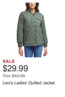 Costco Levi's ladies' quilted jacket offer