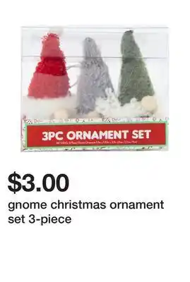 Five Below Gnome christmas ornament set 3-piece offer