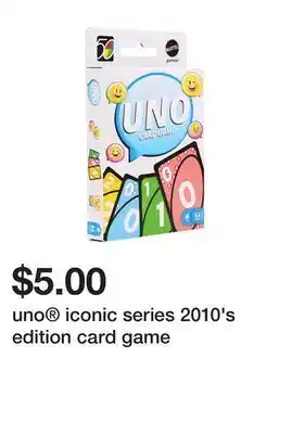 Five Below Uno® iconic series 2010's edition card game offer