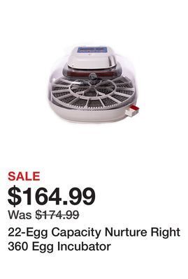 Tractor Supply Company 22-egg capacity nurture right 360 egg incubator offer