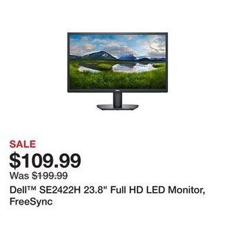 Office Depot Dell™ se2422h 23.8" full hd led monitor, freesync offer