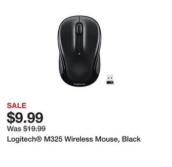 Office Depot Logitech® m325 wireless mouse, black offer