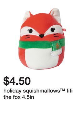 Five Below Holiday squishmallows™ fifi the fox 4.5in offer