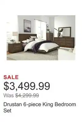 Costco Drustan 6-piece king bedroom set offer
