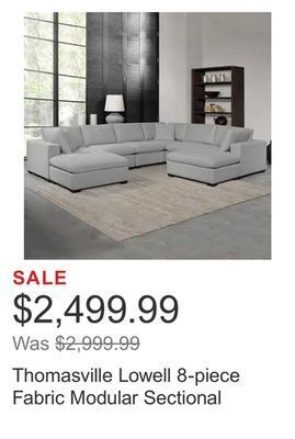 Costco Thomasville lowell 8-piece fabric modular sectional offer