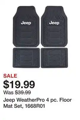 Tractor Supply Company Jeep weatherpro 4 pc. floor mat set, 1668r01 offer