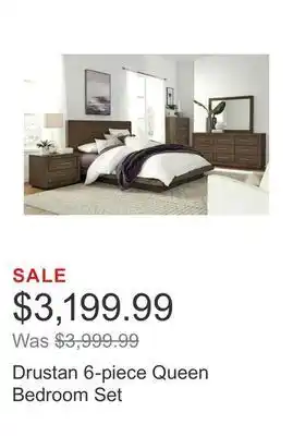 Costco Drustan 6-piece queen bedroom set offer