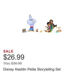 Costco Disney aladdin petite storytelling set offer