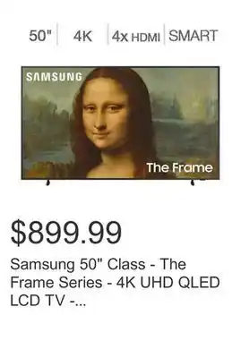 Costco Samsung 50" class - the frame series - 4k uhd qled lcd tv - allstate 3-year protection plan bundle included for 5 years of to offer