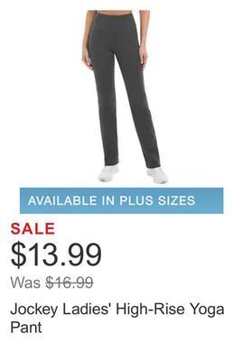 Costco Jockey ladies' high-rise yoga pant offer