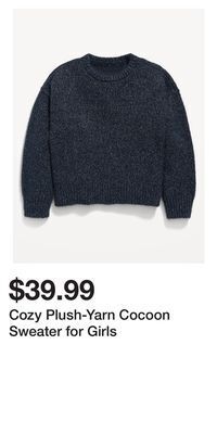 Old Navy Cozy plush-yarn cocoon sweater for girls offer