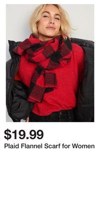 Old Navy Plaid flannel scarf for women offer