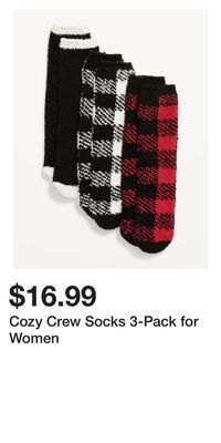 Old Navy Cozy crew socks 3-pack for women offer